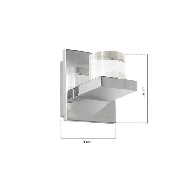 Kinkiet łazienkowy AQUA LED,wys 13 cm