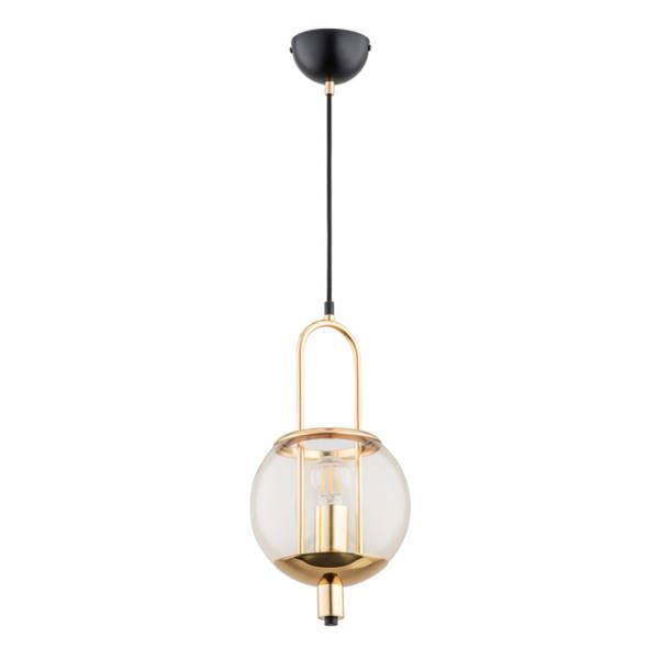 Stylowa lampa wisząca LERANS E27 wys. 75cm | złoty