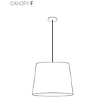 Podtynkowy uchwyt CAMELEON CANOPY F WHITE biały śr 8cm