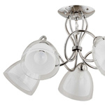 Lampa sufitowa żyrandol nowoczesny ADELINA chrom/biały śr. 57cm