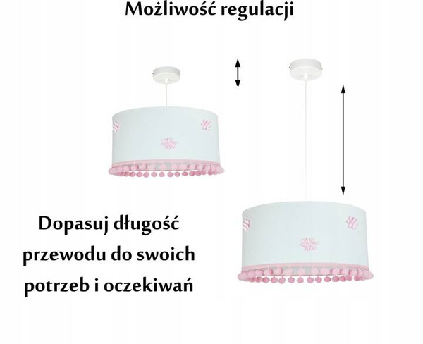 Lampa wisząca do pokoju dziewczynki i chłopca turkusowa Pompony 