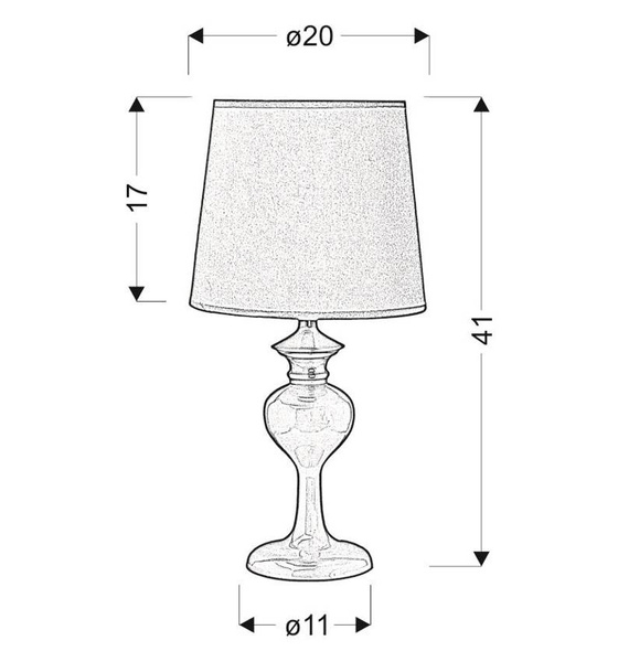 Lampka stołowa błękitna nocna Berkane 41-11749