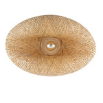 Plafon HAVANA L szer. 80cm E27 | naturalne drewno/biały