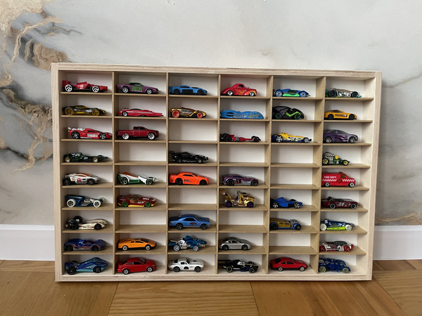 Półka na resoraki Hot Wheels drewniana organizer do pokoju dziecka 54B