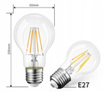 Żarówka FILAMENT E27 LED Biała Ciepła
