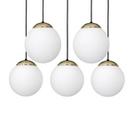 Nowoczesna lampa wisząca prostokąt SPARTA BLACK / GOLD MLP6501