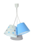 Lampa sufitowa do pokoju dziecka w gwiazdki kolorowe stożki 3xE27