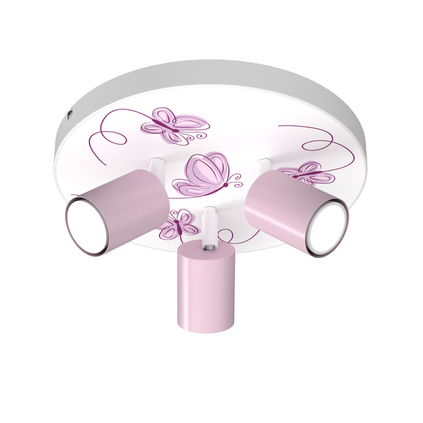 Lampa sufitowa do pokoju dziewczynki Motylki GU10