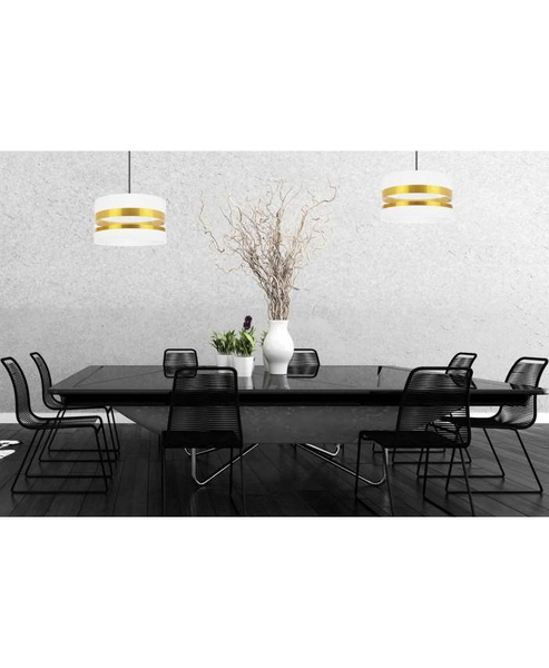 Nowoczesna Wisząca Lampa Regulowana ze Złotym Detalem