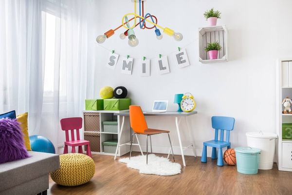Lampa sufitowa do pokoju dziecka kolorowa w stylu loft Mondo 1001/5MX4