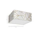 Lampa sufitowa ZIGGY WHITE, MLP7563, biały/złoty, 2x60W E27