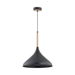 Industrialna lampa wisząca GASOLINA E27 wys. 90cm | czarny