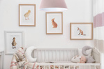 Lampa sufitowa do pokoju dziewczynki różowa Jasmine średnica 60 cm