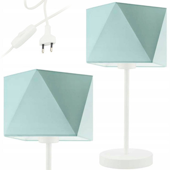Lampka stołowa do pokoju dziecka miętowa Bajkowy Diamencik