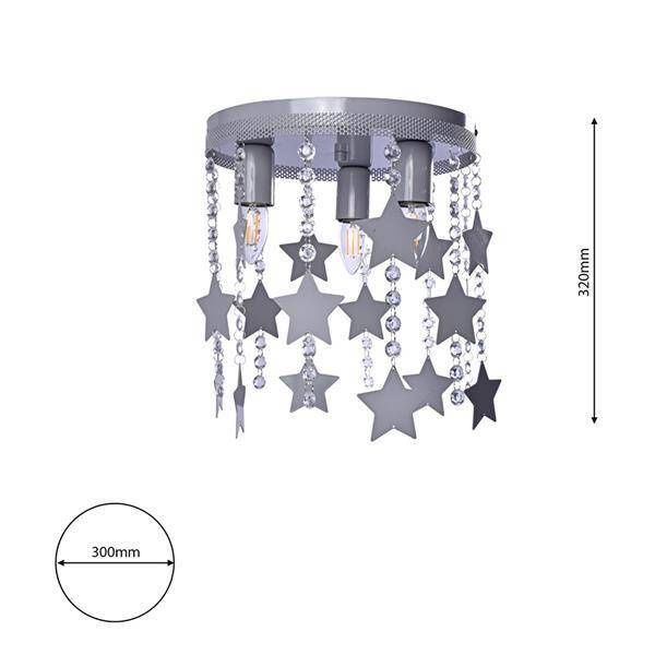 Lampa Sufitowa dla dziewczynki STAR 3xE27 MLP1130