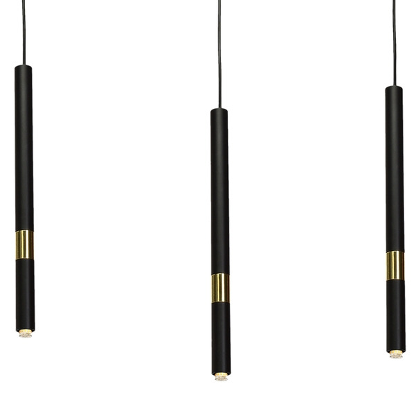 Lampa wisząca MONZA BLACK / GOLD 3xG9 8W MLP6334