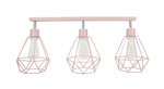 Lampa sufitowa dla dziewczynki pastelowy róż nowoczesny druciak w stylu loft Carmen 3xE27