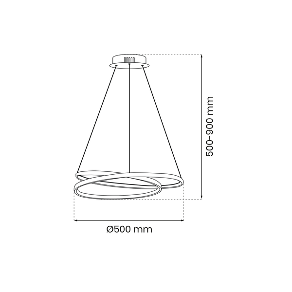 Lampa wisząca LUCERO, ML7949, chrom, 48W LED, barwa neutralna 4000K