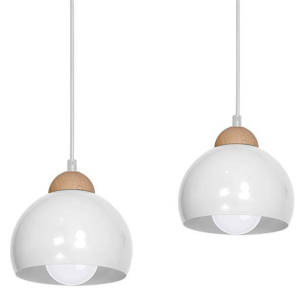 Lampa wisząca nowoczesna zwis listwa kula DAMA III biały szer. 64cm
