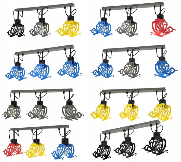 Lampa sufitowa do pokoju dziecięcego w stylu loft Motyl Listwa 3