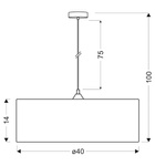 Lampa wisząca brąz ażurowa + płótno Brown 31-58836