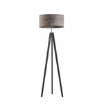 Lampa podłogowa do pokoju dziecka drewniana Magiczny Cylinder różowy abażur 1XE27