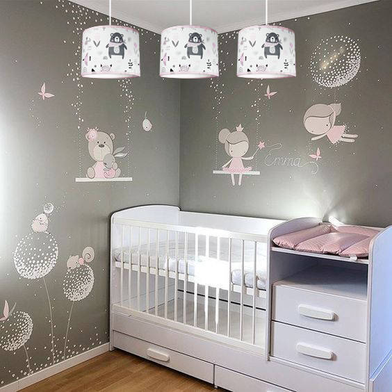 Lampa sufitowa do pokoju dziecka 3 punktowa - regulowana z motywem misia Teddy 3XE27