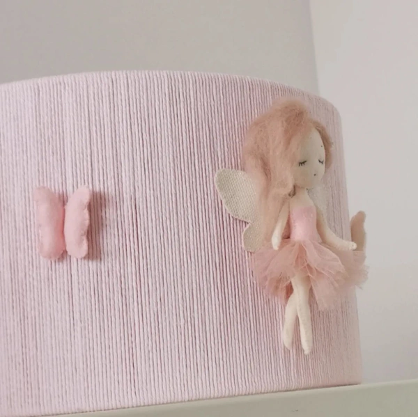 Lampa wisząca do pokoju dziewczynki w stylu Boho Wróżki Różowa 35 cm