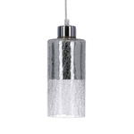 Lampa wisząca sufitowa srebrna szklany klosz E27 Libano Candellux 31-51646