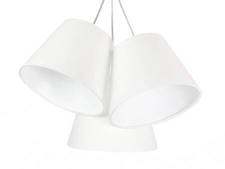 Lampa wisząca do pokoju dziewczynki biała stożki