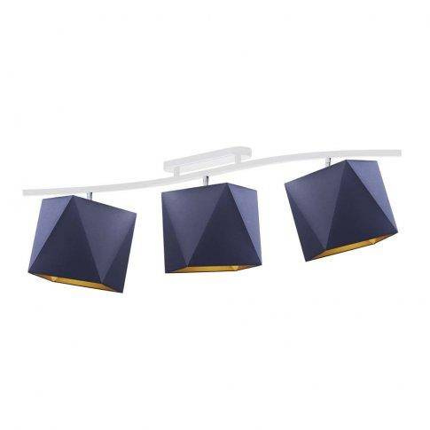 Plafon DIAMENT GOLD z geometrycznymi abażurami