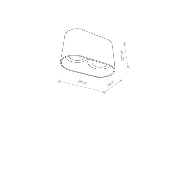 Lampa sufitowa OVAL WHITE