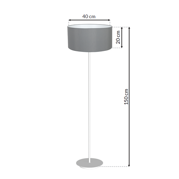 NOWOCZESNA LAMPA STOJĄCA BARI GREY 1xE27 MLP4691