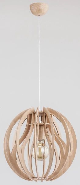 Lampa wisząca ALFA BLADE DREWNIANA 1xE27 39cm | 60510
