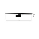 Kinkiet nad lustro czarny SHINE 60cm Led
