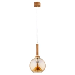 Lampa wisząca ALFA BALERINA DREWNIANA 1xE27 20cm | 61197
