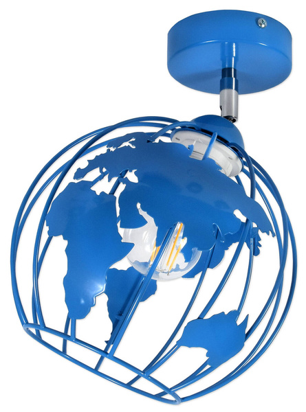 Lampa stołowa dla dziecka kolorowa Zakręcony Globus 1xE27 Led