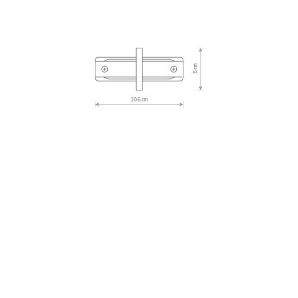 Łącznik PROFILE RECESSED straight connector white
