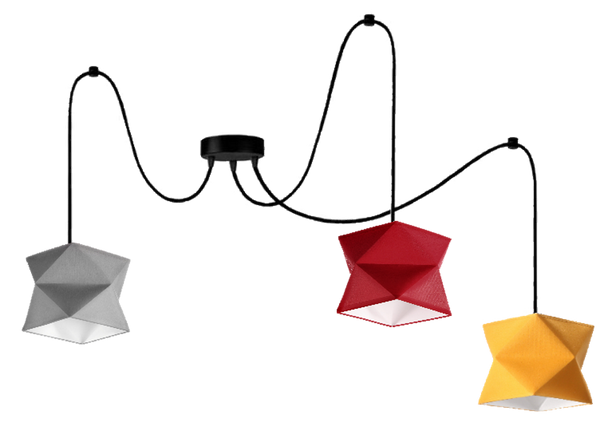 Lampa wisząca do pokoju dziecka typu pająk kolorowa Diament Spyder 3