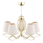 Lampa sufitowa żyrandol HELIUM 5x E14 wys. 54cm | złoty