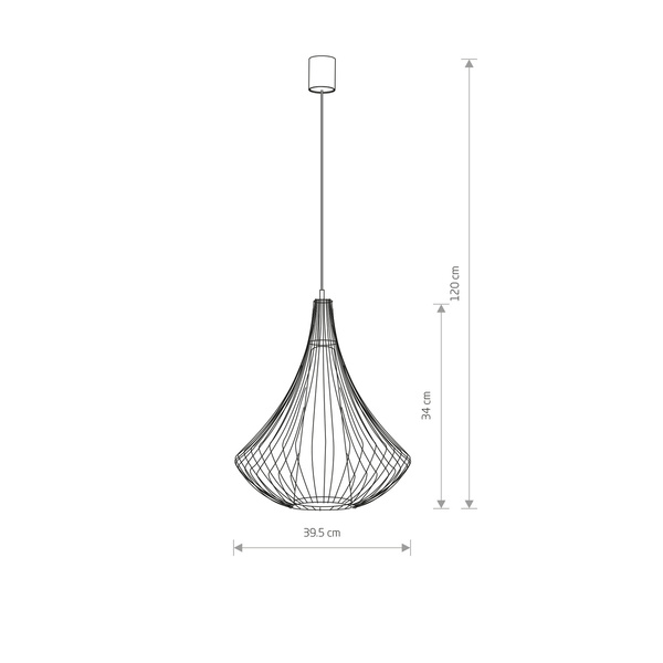 Lampa wisząca KAREN black śr:40cm