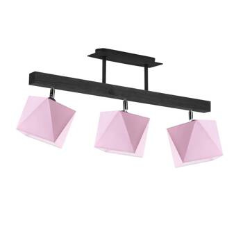 Lampa sufitowa dla dziewczynki różowe abażury Zaczarowany Diamencik