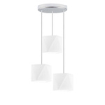 Lampa wisząca do pokoju dziecięcego białe abażury Bajkowy Diamencik