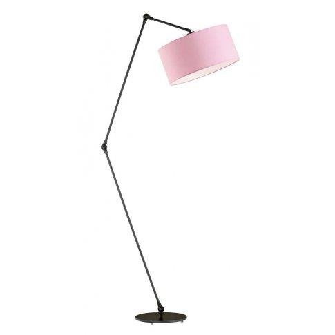 Nowoczesna regulowana lampa podłogowa BARI musztardowy abażur