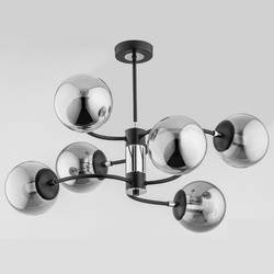 Nowoczesna lampa 6 punktowa DEMA wys. 43cm | czarny grafit