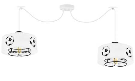 Lampa sufitowa do pokoju piłkarskiego pająk regulowana 2-punktowa Mundial 2xE27 Led