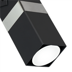 Nowoczesny kinkiet spot VIDAR BLACK/CHROME 1xGU10 MLP6285