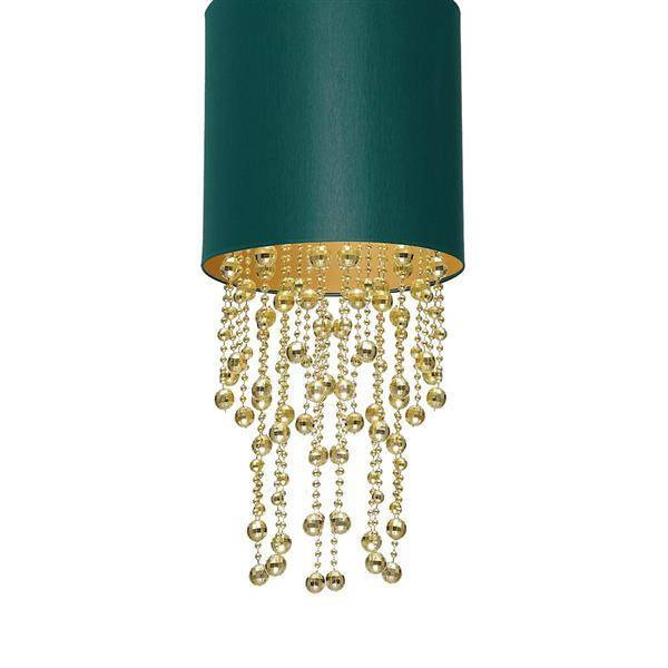 Nowoczesna lampa wisząca ALMERIA GREEN/GOLD 1xE27 MLP6449