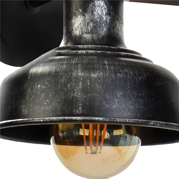 Kinkiet FARO BLACK / WOOD 1xE27 60W MLP6241