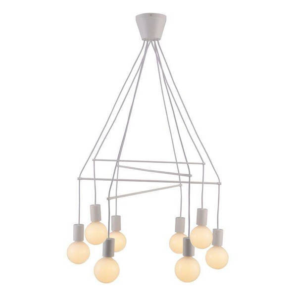 Lampa wisząca biała matowa 8xE27 dwuobwodowa Alto Candellux 38-70944 